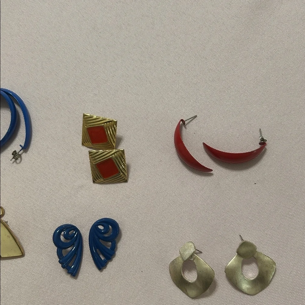Assorted Women’s Colorful Hoop and Stud Earring Set - Mixed Colors